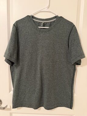 Men's Heather Dark Green Crew Neck T-Shirt